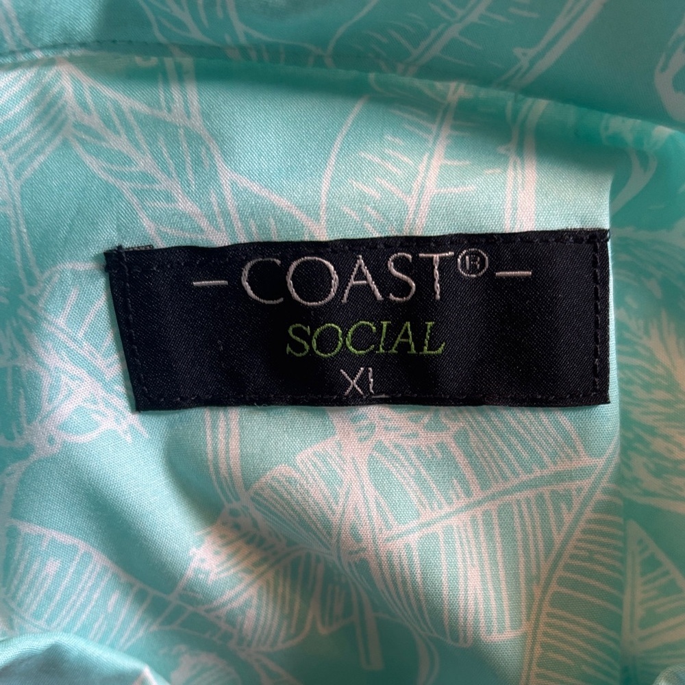 Aqua Patterned Short Sleeve Shirt - Picture 2 of 4
